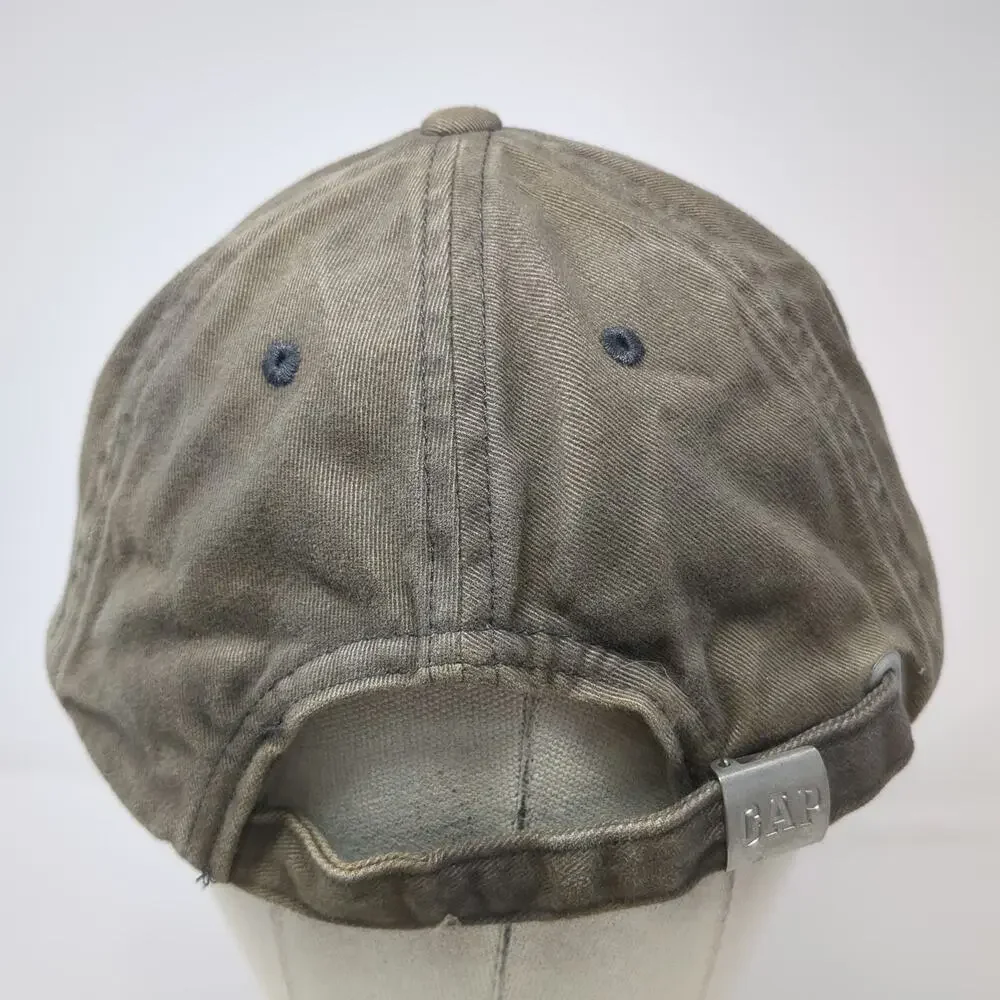 Gap Baseball Cap Brown Pink White L Adjustable Cotton Slideback Logo Hat